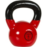 MOVIT Kettlebell Kettlebell PRO, Kugelhantel aus Gusseisen, (Trainingsgewicht, Schwunghantel), mit Vinylbeschichtung, Kugelgewicht, 12 Varianten: 2 bis 24 kg rot