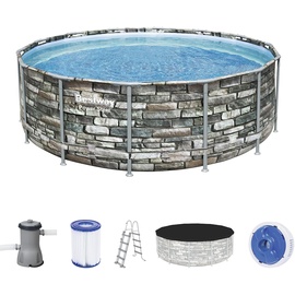 BESTWAY Steel Swimming Pool 427 x 122 cm inkl. Filteranlage