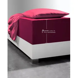 FLEURESSE Comfort XL 001119 Jersey 90 x 200 - 100 x 220 cm himbeere