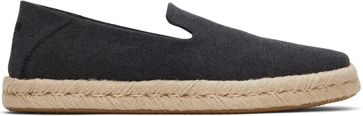 Santiago Recycled Cotton Canvas Mn Herren Espadrilles, Schwarz (Black Recycled Cotton)