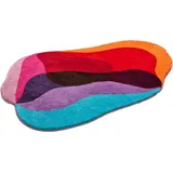 GRUND Badematte »KARIM RASHID CONCEPT 21«, rutschhemmend beschichtet, fußbodenheizungsgeeignet, bunte Badematte mit abstraktem Design Grund rot/bleu rechteckig cm x 60 cm)