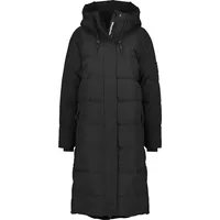 Alife & Kickin KatiaAK A Puffer Coat Damen Steppjacke Winterjacke schwarz (moonless) Damen Jacken Langer Wintermantel mit großer Kapuze und regulierbarer Beinfreiheit