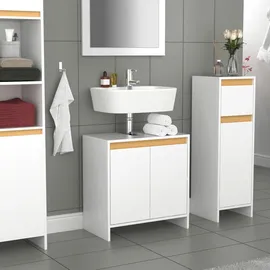 MID.YOU Waschbeckenunterschrank, Malira ca. 58x60 cm, Weiß,