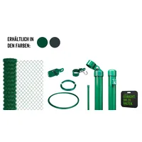 GAH Alberts Maschendrahtzaun 15 m x 175 cm Grün/Stahl