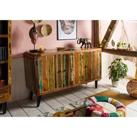 MASSIVMOEBEL24.DE Sideboard 150 x 86 x 45 cm Mehrfarbig