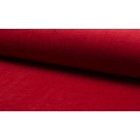 Fabrics-City HOCHWERTIG BAUMWOLLE STRETCH SAMT STOFF NICKI STOFFE METERWARE, 4344 (Rot)