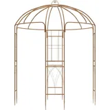 CLP Rosenbögen Pavillon Keira , wetterfester Gartenpavillon, Metall-Rosenbogen , braun