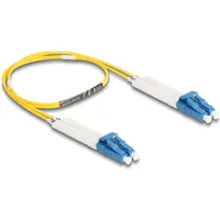 DeLock 88068 - LWL Kabel LC Duplex Singlemode OS2 winkelbar 0.5 m
