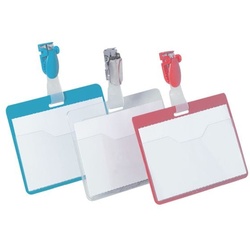 Durable Farbige Namensschilder 90x60 mm transparent, 9x6 cm
