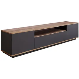 vente-unique LOTULA TV-Lowboard 180 cm Grau MDF/Spanplatte
