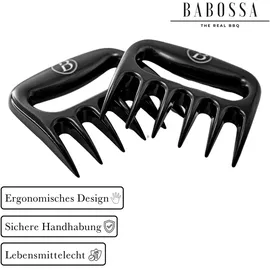 babossa Pulled-Pork-Krallen 2 Stück Kunststoff Schwarz