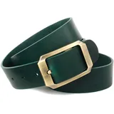Anthoni Crown Herren, Ledergürtel Gürtel, grün, 85 - 85