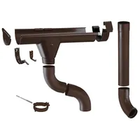 Zambelli Dachrinnen Komplettset 2m 250/ 8 teilig Zink Dachrinne