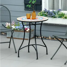modfu Gartentisch Ø 60 x 71 cm Rot/Blau/Weiß