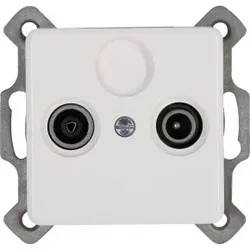 Kopp 917013087 MILANO - Antennensteckdose TV/RF, Farbe: weiß