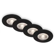 Briloner Brilo LED-Einbauleuchte Kulana Dimmbar 4 Stk. Schwarz matt 4,9 W