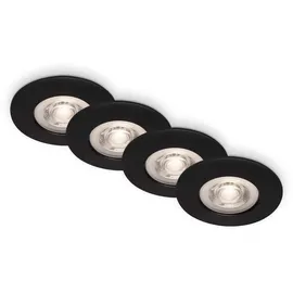 Briloner Brilo LED-Einbauleuchte Kulana Dimmbar 4 Stk. Schwarz matt 4,9 W