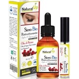 Bio Wimpernserum 30ml, Wimpern & Augenbrauen Serum für Lange Dichte Lashes, Wimpernwachstum, Rizinusöl, Arganöl, Jojobaöl und Vitamin E, Pharmazeutische Qualität Made in Italy