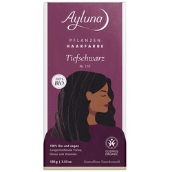Ayluna Naturkosmetik Haarfarbe – Nr.110 Tiefschwarz Pflanzenhaarfarbe 100 g