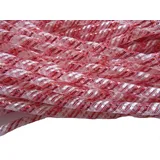 YYCRAFT Eine Rolle mit 27,8 m Netzschlauch für Bastelarbeiten, Deko-Flex, für Kränze, Cyberlox CRIN Bastelarbeiten, 8 mm (3/8 Zoll) (rote Streifen)
