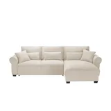 Sofa.de Ecksofa beidseitig montierbar Angelina groß ¦ creme ¦ Maße (cm): B: 318 H: 92 T: 197.0