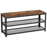 VASAGLE Sitzbank LBS078B01 braun, schwarz Holz 100,0 cm