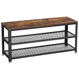 VASAGLE Sitzbank LBS078B01 braun, schwarz Holz 100,0 cm