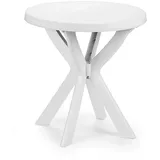 Mojawo Bistrotisch Kunststoff 70cm Don WEIß RUND Balkontisch Gartentisch Terassentisch