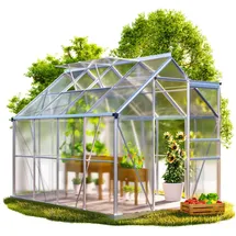 Gardebruk Gewächshaus Alu Grau HKP 4 mm 4,8 m2