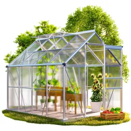 Gardebruk Gewächshaus Alu Grau HKP 4 mm 4,8 m2