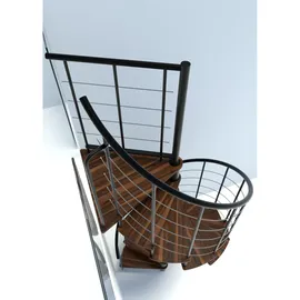 Minka Spindeltreppe Venezia Smart 38 305,5 cm Edelstahl/Holz/PVC/Stahl