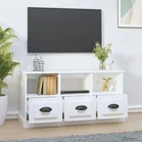 vidaXL TV-Schrank Weiß 100x35x50 cm Holzwerkstoff