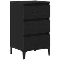 VidaXL Nachttisch Schwarz Eiche 40x35x70 cm Holzwerkstoff
