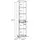 Forte Badschrank 2 Türen 1 Schublade 40,2 x 186,8 x 34,8 cm Weiß/Artisan Eiche