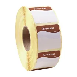 HYGOSTAR Tagesetikett, abziehbar 982504 , 1 Rolle = 1000 Stück, Donnerstag, braun