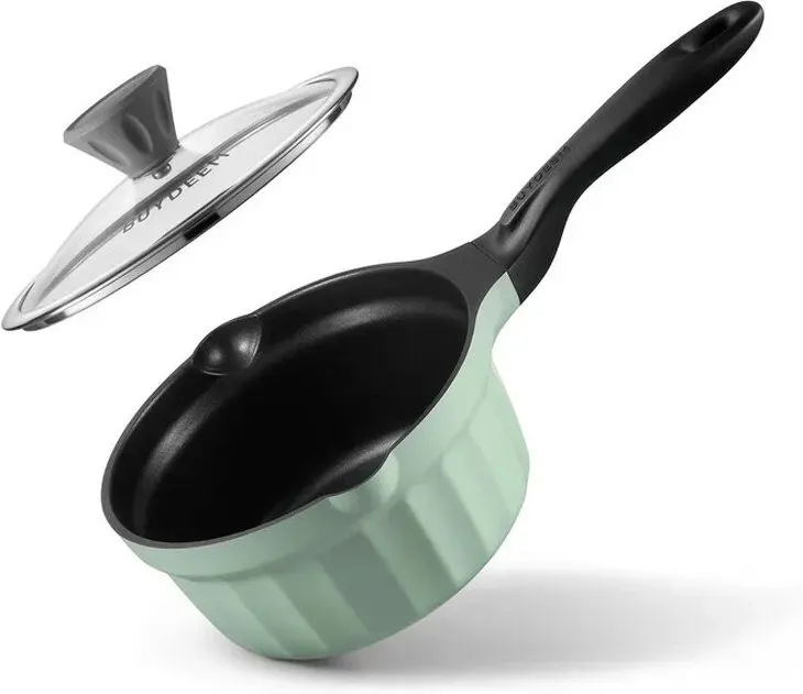 BUYDEEM Gussaluminium-Saucepan mit Antihaftbeschichtung, 1,9 QT