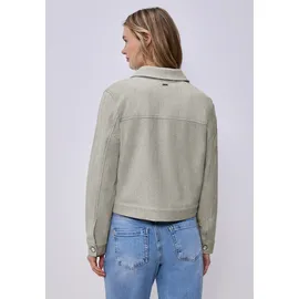 STREET ONE Jacke mit Fischgrätmuster und Zipper smoke beige 40 - 40%
