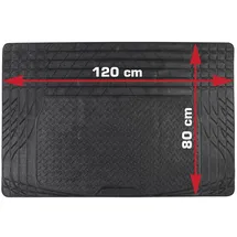 Dino Kraftpaket Kofferraummatte universal zuschneidbare Gummimatte Antirutschmatte universeller Kofferraumschutz schwarz, 120 x 80 cm