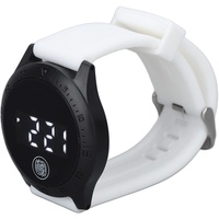 Digitale Uhr, Touch Control Große Zahlen Zifferblatt Wasserdicht Armbanduhr Armbanduhr für, Schwarze Uhr für Männer LED Uhr für Frauen Geschenk für Teenag (weißer Gürtel)