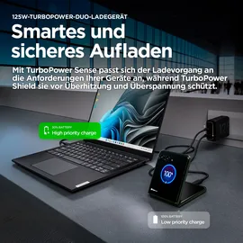 Motorola TurboPower 125W Duo Charger Universal Schwarz