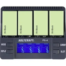 VOLTCRAFT 9V-Block-Ladegerät NiCd/NiMH/LiIon P9-4