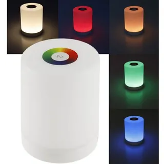 ChiliTec LED Tischleuchte Touch RGB tragbar - dimmbare mit Touchschalter Licht Farben einstellbar USB aufladbar