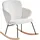 Beliani Schaukelsessel VIKEN Polyester 66 x 87 x 74 cm Cremeweiß/Braun