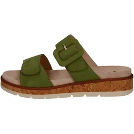 CAPRICE "Caprice Pantoletten Veloursleder", Damen, Gr. 36, grün, Veloursleder, Schuhe Pantolette