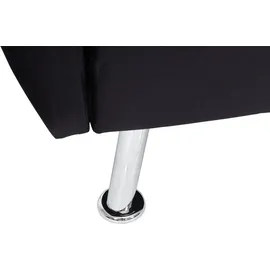 Mendler Sofa HWC-K19, Couch Schlafsofa Gästebett Bettsofa Klappsofa, Nosagfederung Schlaffunktion 203cm - Samt schwarz