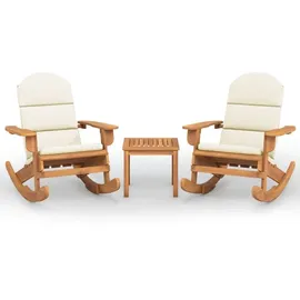 vidaXL 3-tlg. Garten-Lounge-Set Akazie braun