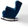 beautysofa SCHAUKELSTUHL Fabio dunkelblau mit Wenge Beinen