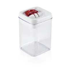 LEIFHEIT Fresh & Easy Vorratsbehälter, eckig, Luft- und wasserdichte Frischhaltebox, Fassungsvermögen: 0,8 Liter