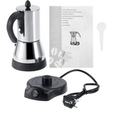 Elektrische Espressomaschine, Kaffee Mokkakanne 300ml Elektrischer Edelstahl Espresso Kaffee Mokkakanne Elektrische Kaffeemaschine EU Stecker 220V