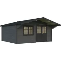 Palmako Gartenhaus Britta 19,7 m2 - 40 mm Grau
